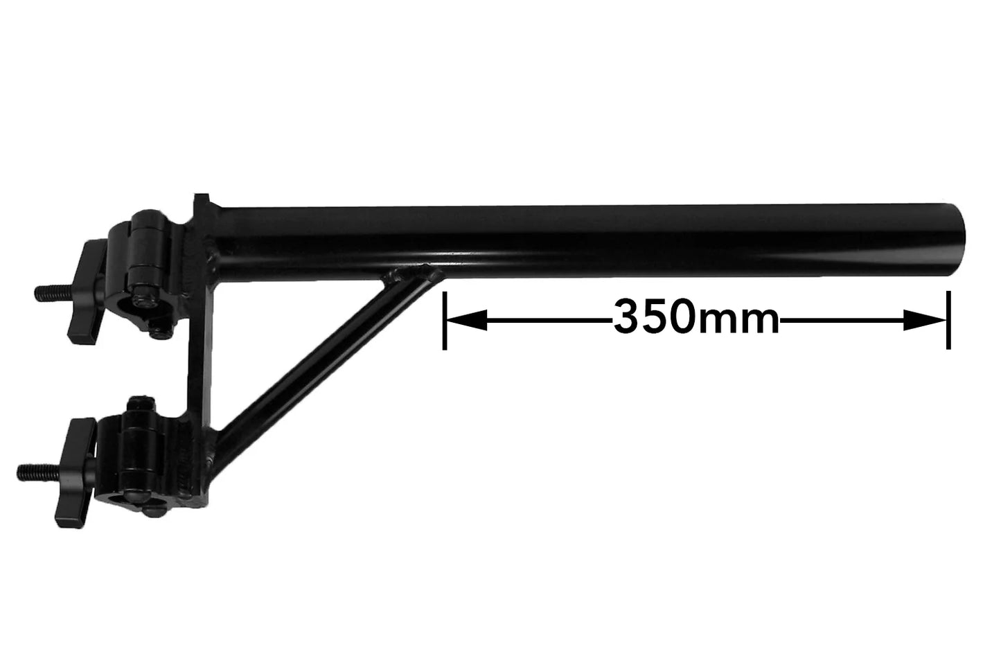 Event Lighting - BOOMARM205B - 0.5m Boom Arm Pole with Double Pipe Clamp (Black)