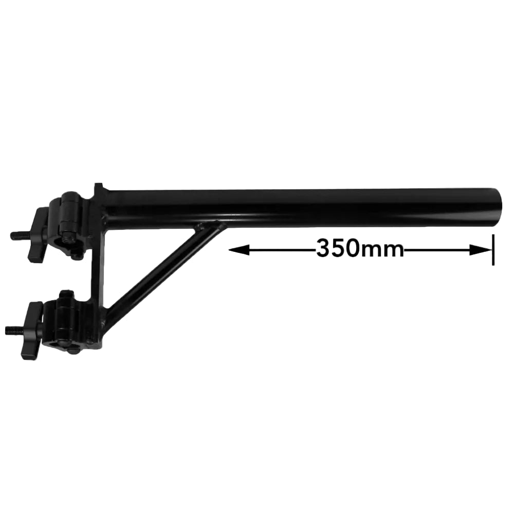 Event Lighting - BOOMARM205B - 0.5m Boom Arm Pole with Double Pipe Clamp (Black)
