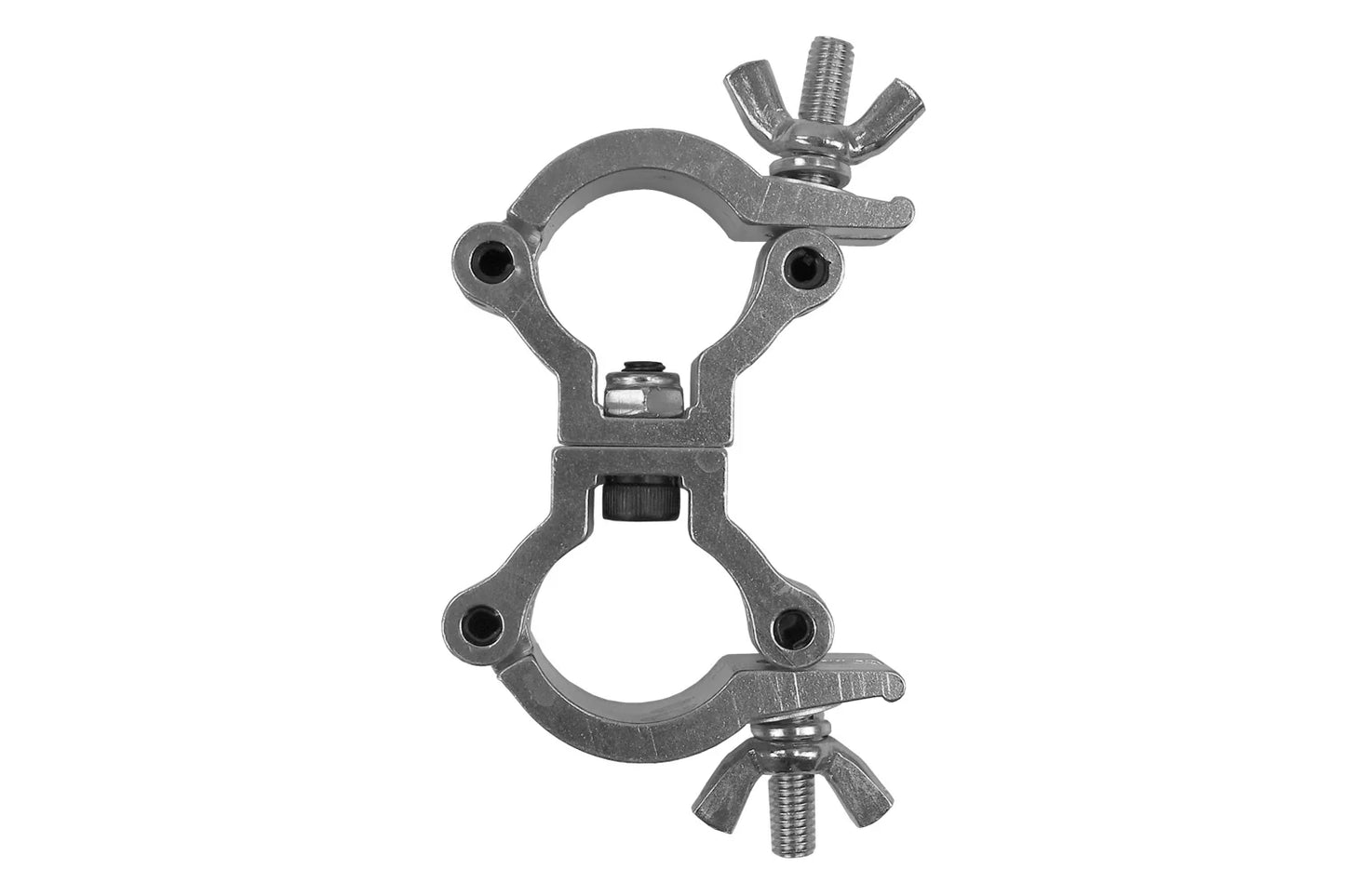 Event Lighting - CLAMPDP25S - Aluminium Double Swivel Pipe Clamp (Suits 23-27mm) -Silver