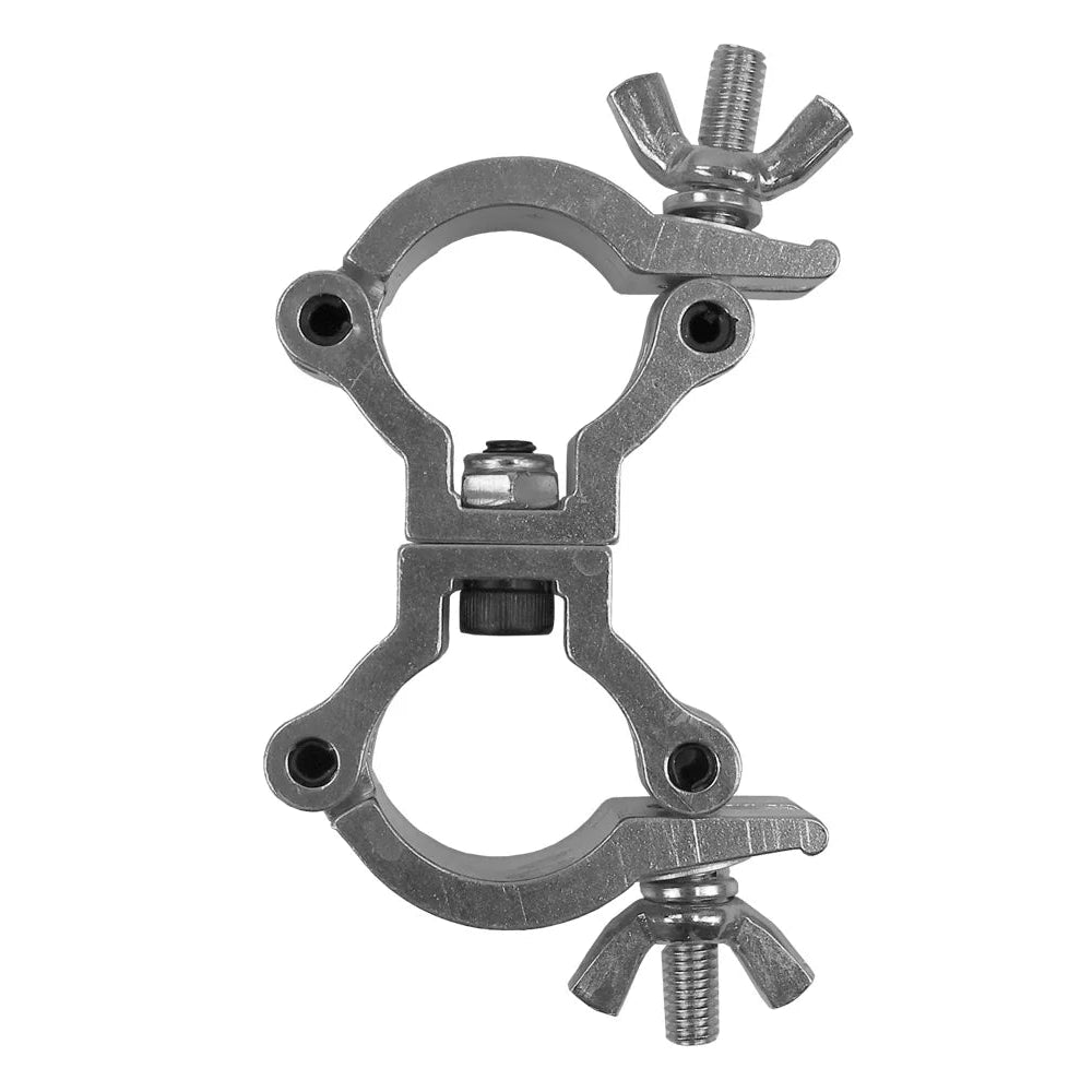 Event Lighting - CLAMPDP25S - Aluminium Double Swivel Pipe Clamp (Suits 23-27mm) -Silver