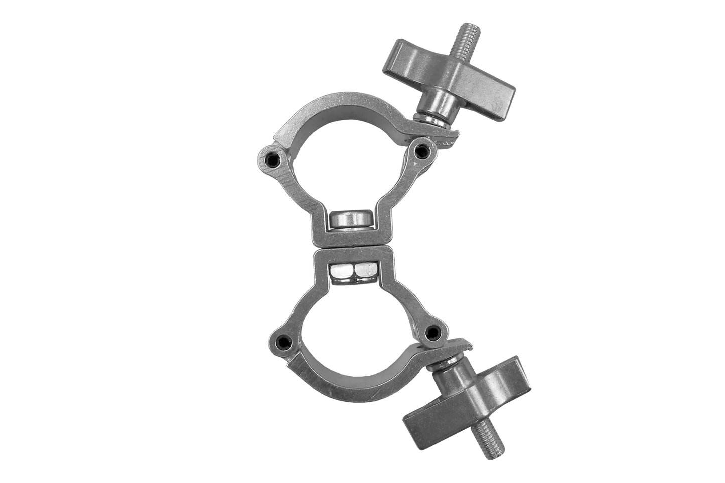 Event Lighting - CLAMPDP38S - Aluminium Double Swivel Pipe Clamp (Suits 35-40mm) - Silver