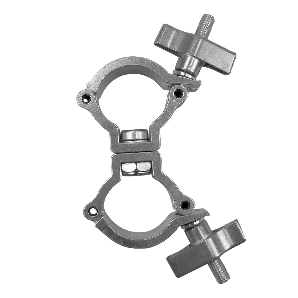 Event Lighting - CLAMPDP38S - Aluminium Double Swivel Pipe Clamp (Suits 35-40mm) - Silver