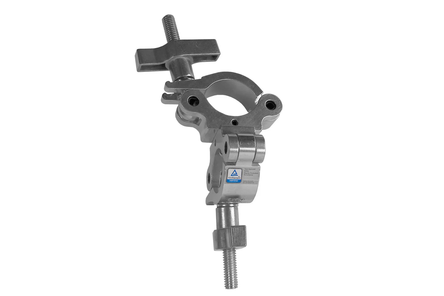 Event Lighting - CLAMPDP50S - Aluminium Double Swivel Pipe Clamp (Suits 38-51mm) - Silver