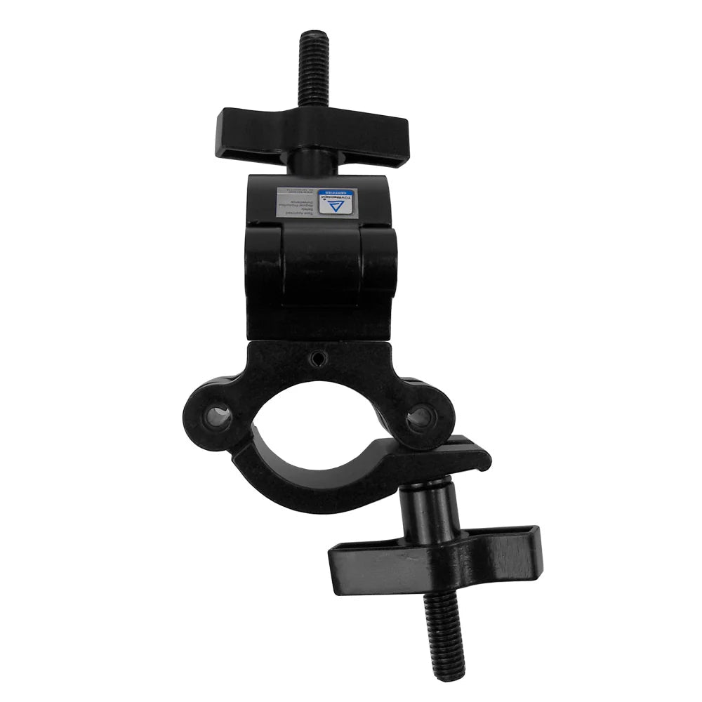 Event Lighting - CLAMPDPW50 - Aluminium Double Swivel Pipe Clamp (Suits 38-51mm) - Black