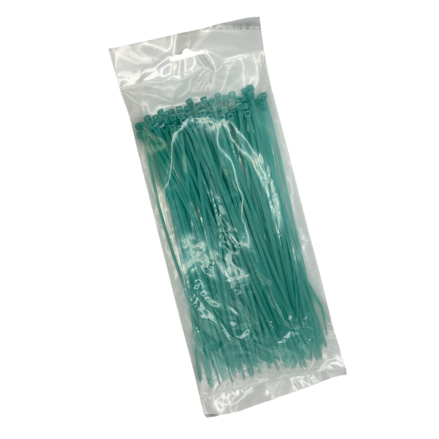 Cable Ties - Cyan - 2.5mm x 200mm Long - Pack of 100