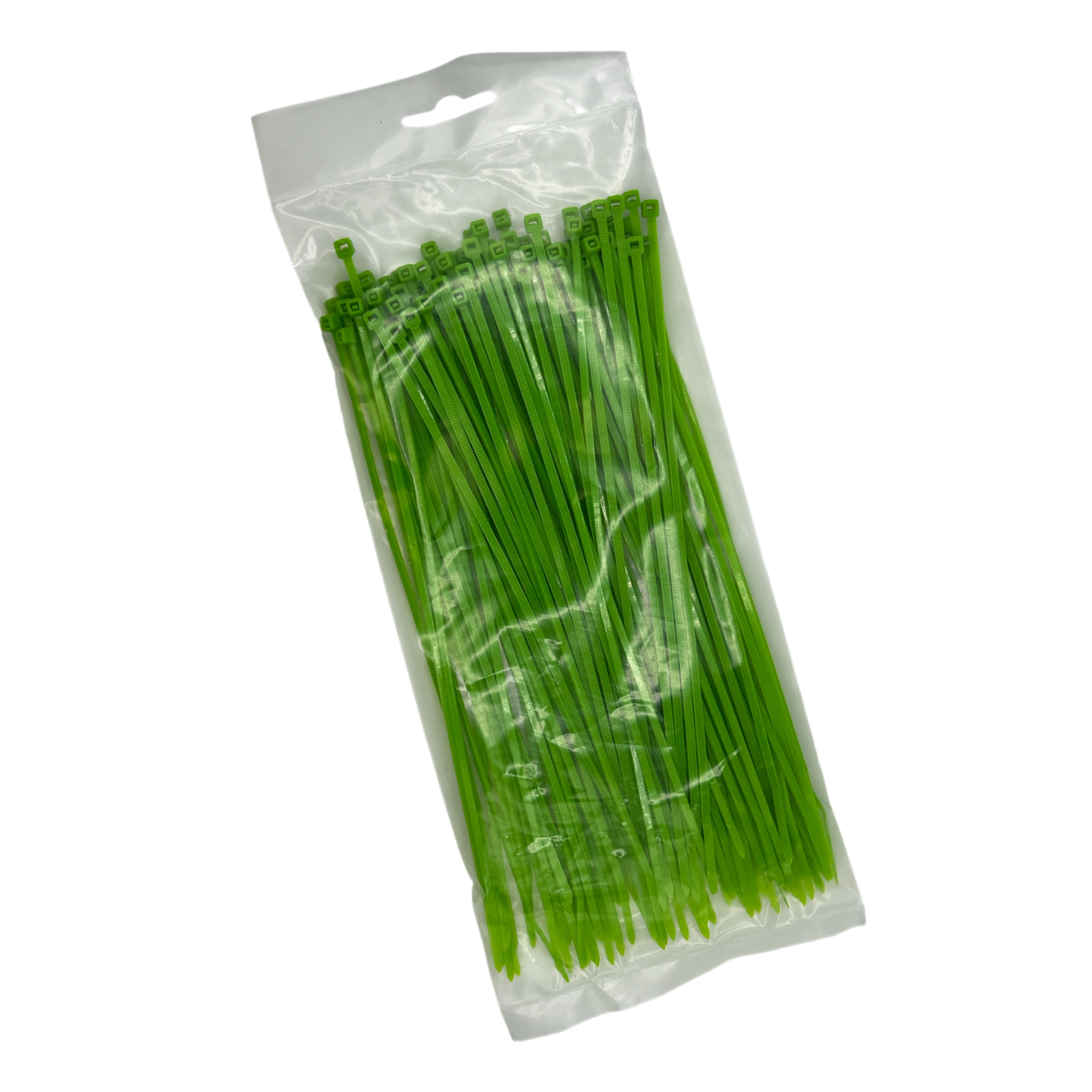 Cable Ties - Green - 2.5mm x 200mm Long - Pack of 100