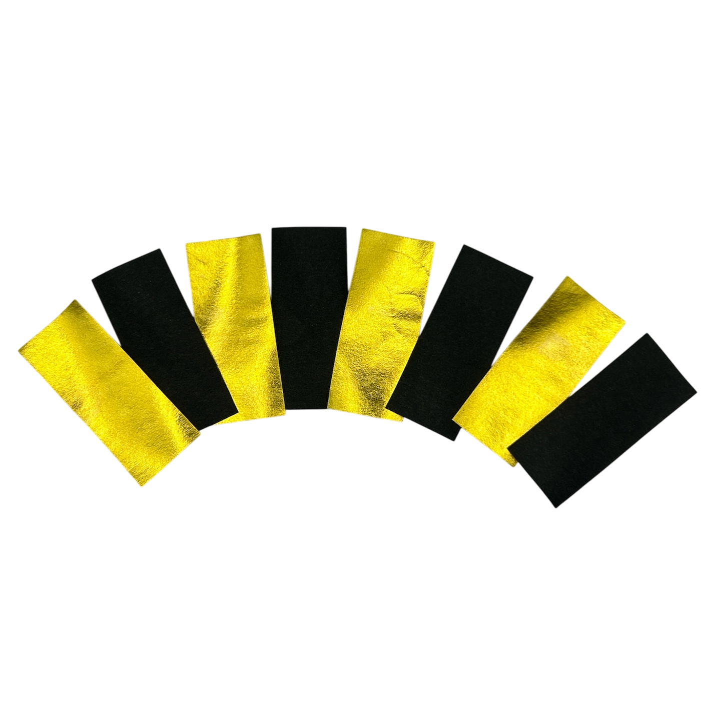 Ultra Shiny Flutter Paper - Flame Proof & Colourfast - 5cm x 2cm Rectangles - Gold & Black - 1kg Bag