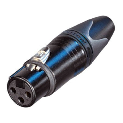 Neutrik - NC3FXXBAG - Female 3 Pin XLR connector (black body & silver contacts)