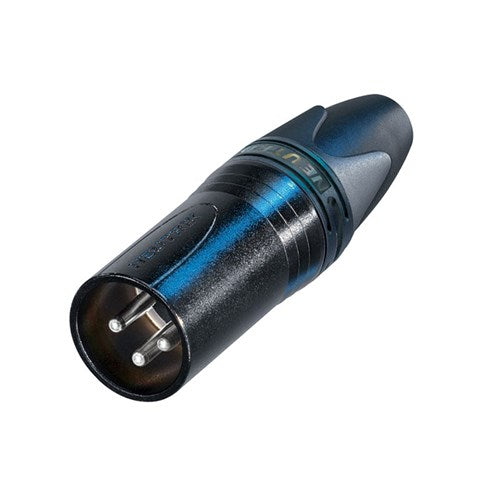 Neutrik - NC3MXXBAG - Male 3 Pin XLR connector (black body & silver contacts)