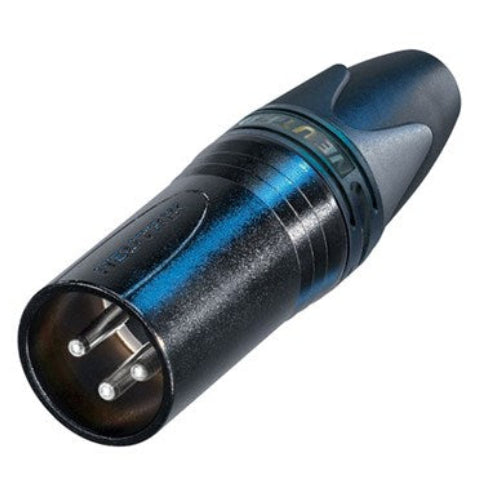 Neutrik - NC3MXXBAG - Male 3 Pin XLR connector (black body & silver contacts)
