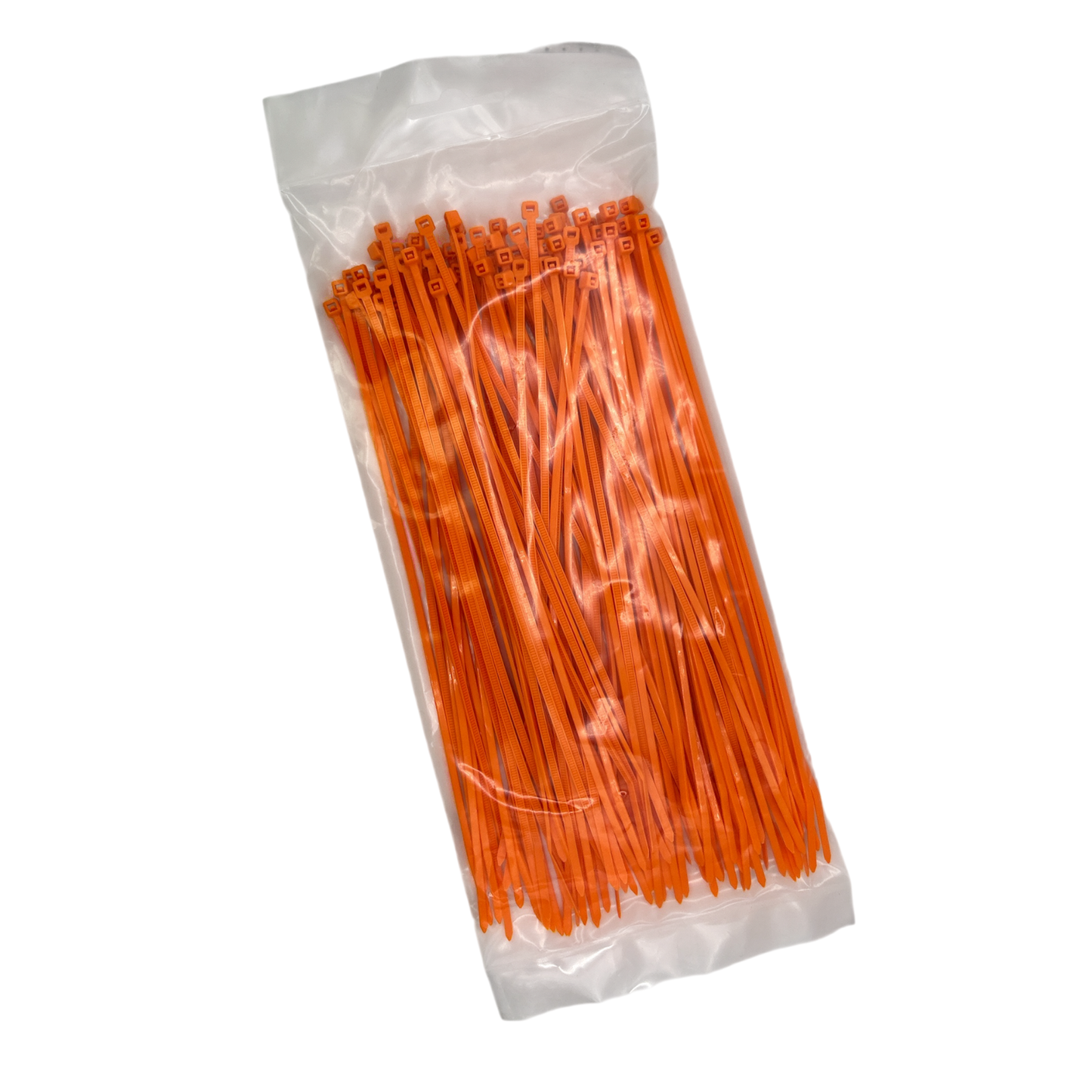 Cable Ties - Orange - 2.5mm x 200mm Long - Pack of 100