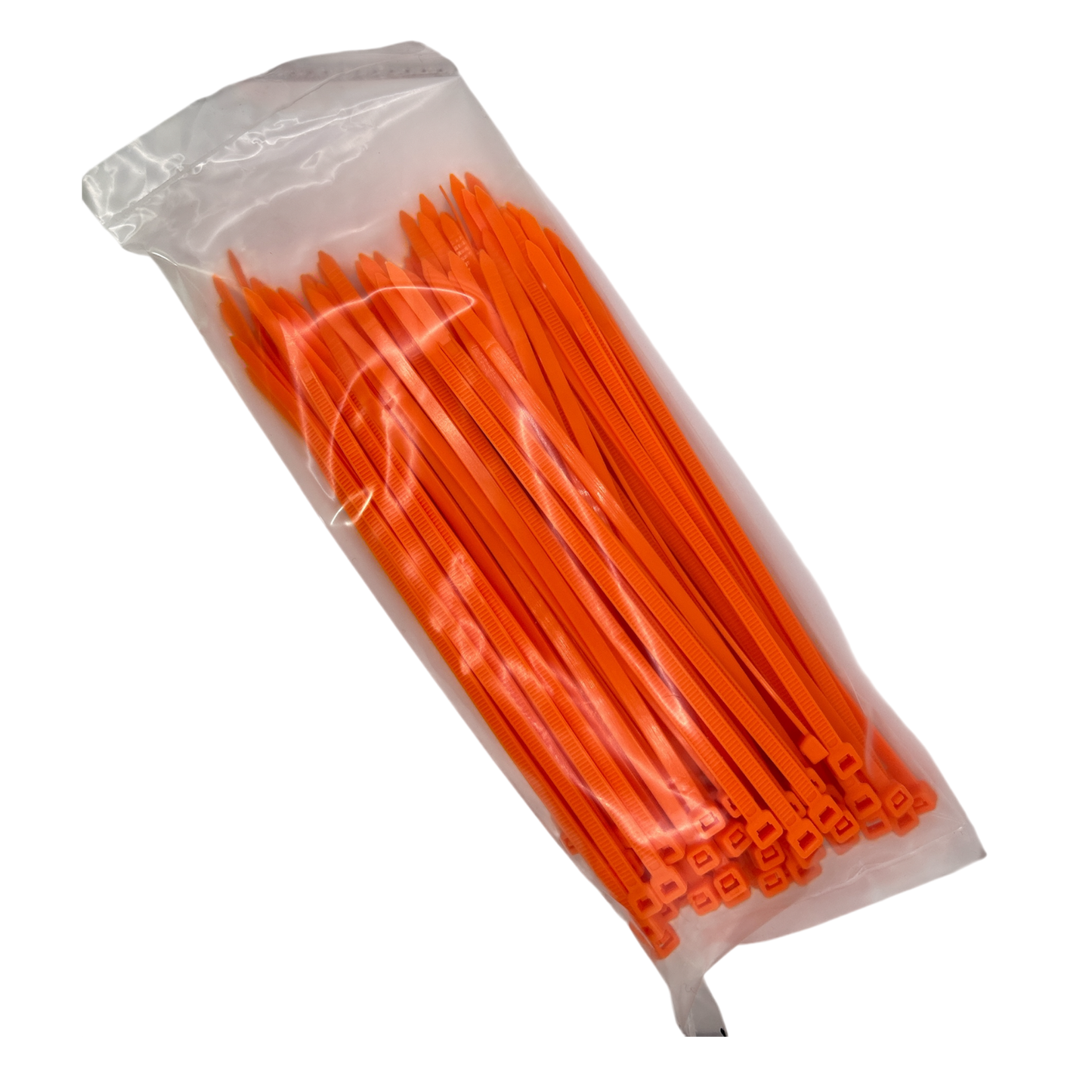 Cable Ties - Orange - 4.8mm x 200mm Long - Pack of 100