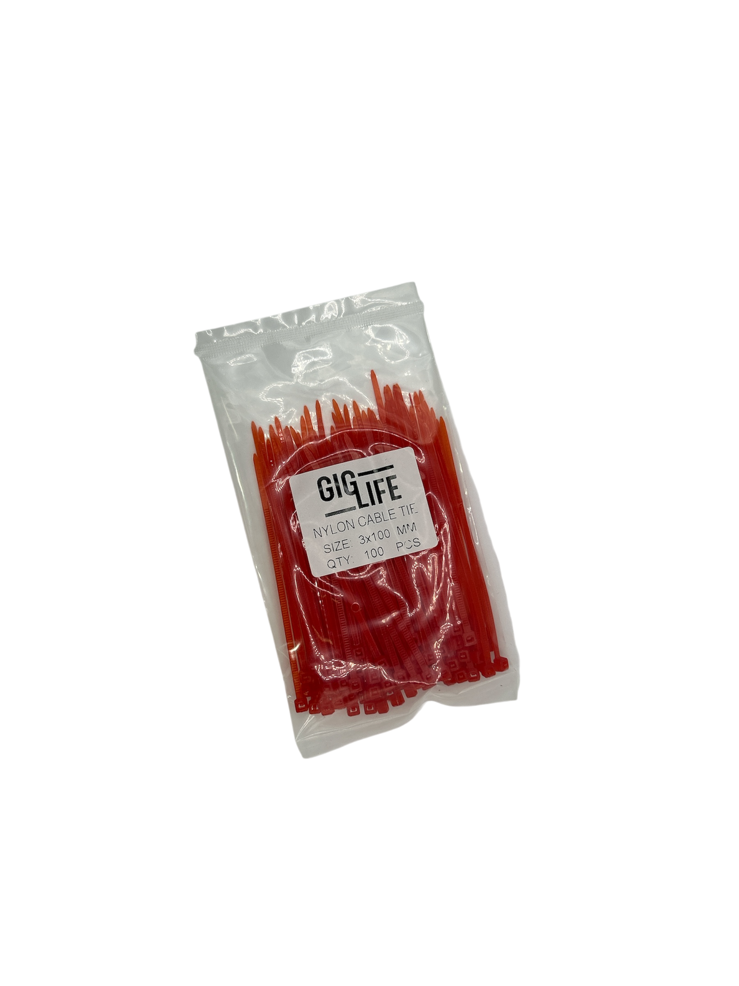Cable Ties - Red -3mm x 100mm Long - Pack of 100