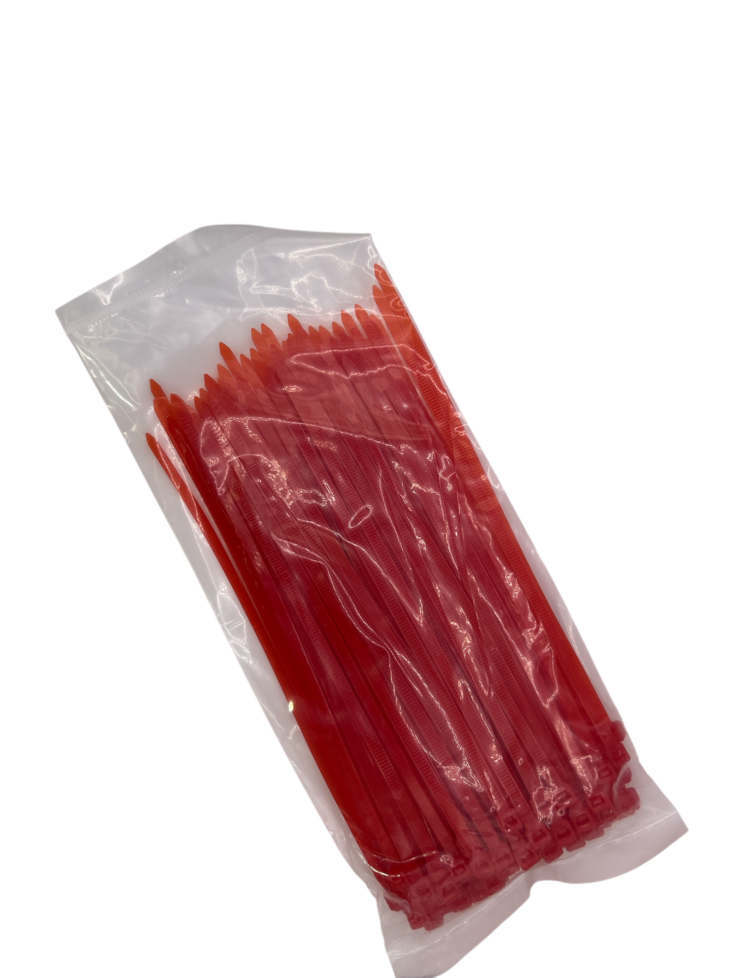 Cable Ties - Red - 5mm x 200mm Long - Pack of 100