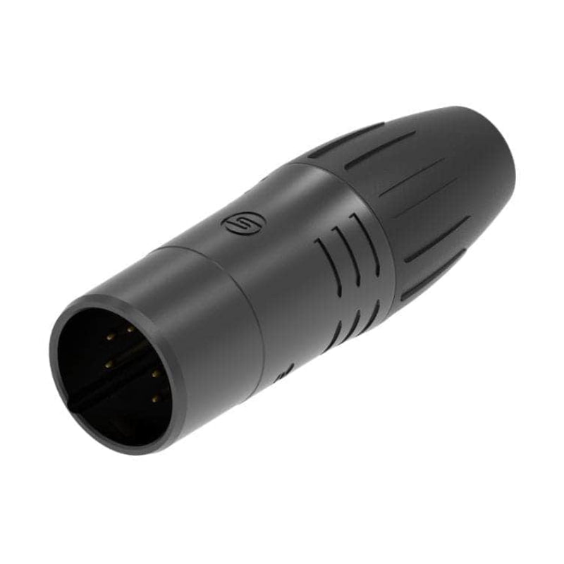 Seetronic - SCWM5-B Male 5-Pin XLR IP65 Connector (Black Housing & gold contacts)