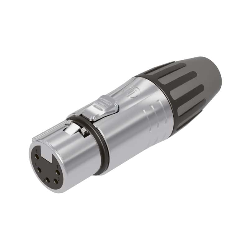 Seetronic - SCMF5 - Female 5 Pin XLR connector (chrome body & silver contacts)