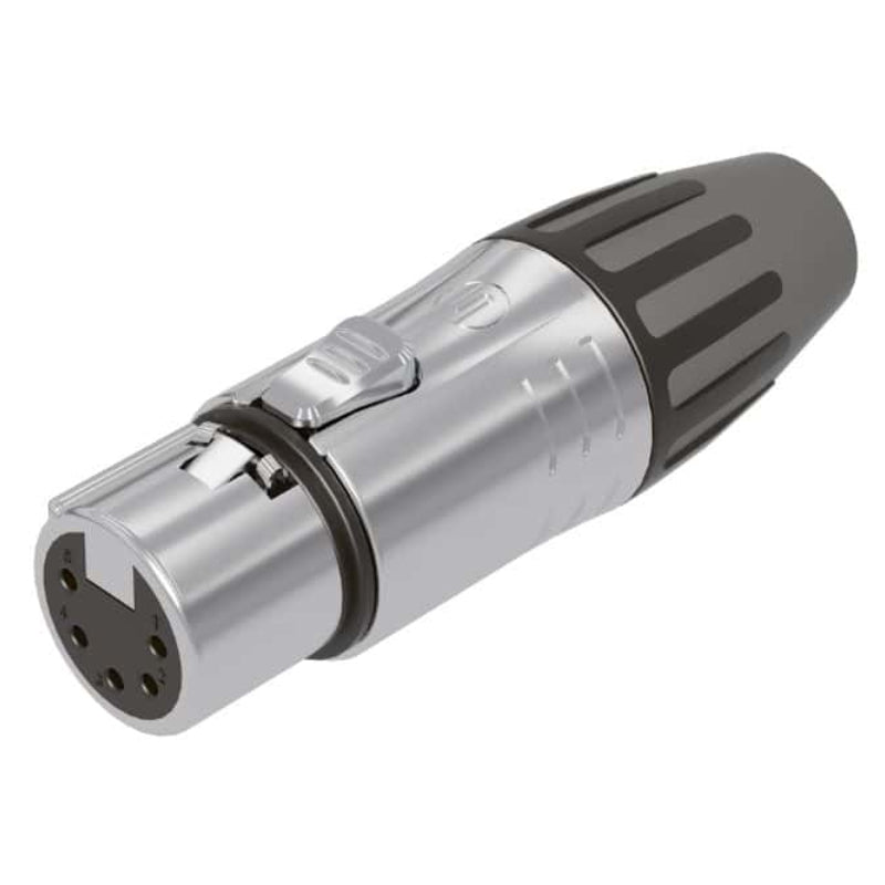 Seetronic - SCMF5 - Female 5 Pin XLR connector (chrome body & silver contacts)