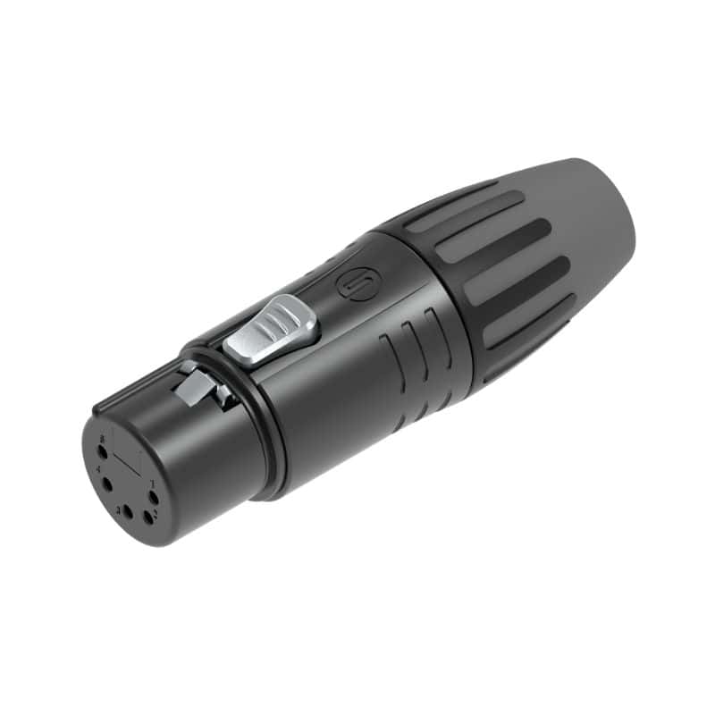 Seetronic - SCMF5B - Female 5 Pin XLR Connector (black body & silver contacts)