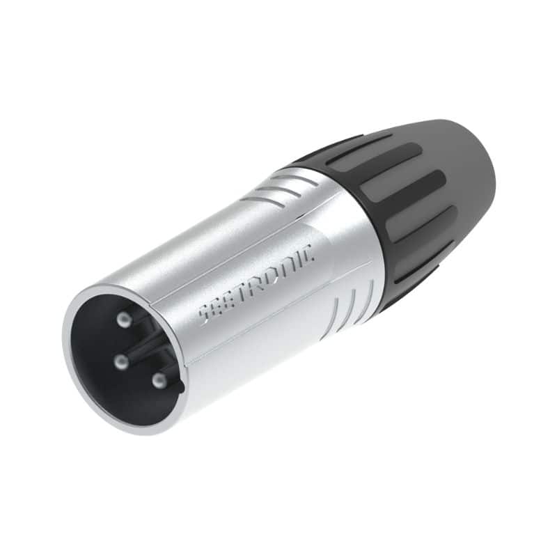 Seetronic - SCMM3 - Male 3 Pin XLR Connector (chrome body & silver contacts)