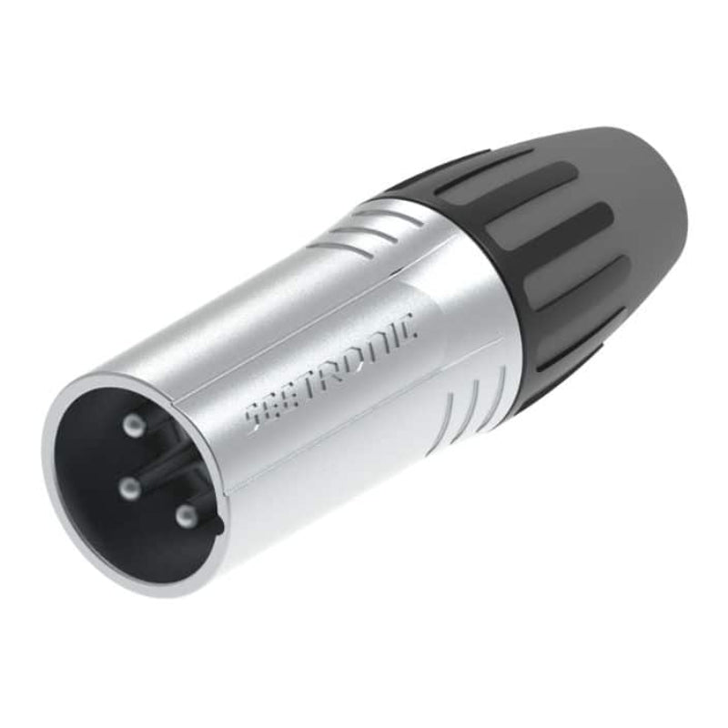 Seetronic - SCMM3 - Male 3 Pin XLR Connector (chrome body & silver contacts)
