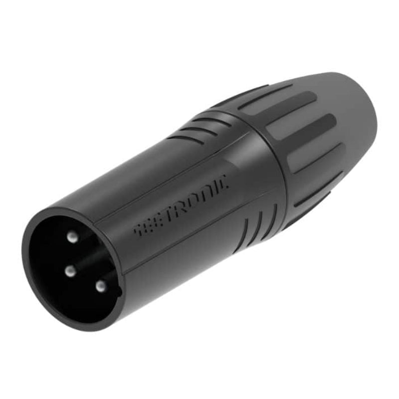Seetronic - SCMM3B - Male 3 Pin XLR Connector (black body & silver contacts)