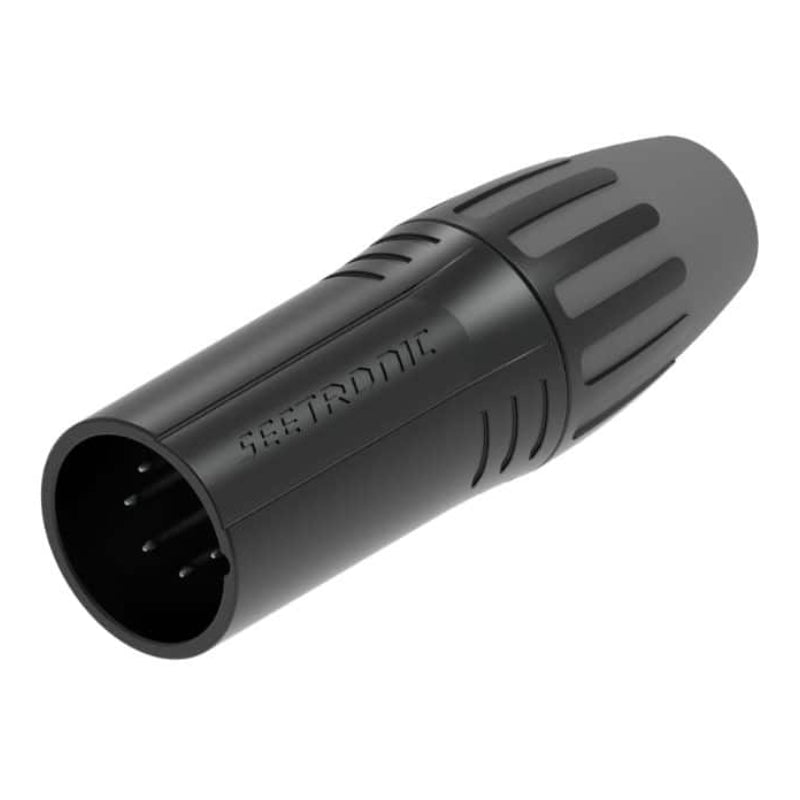 Seetronic - SCMM5B - Male 5 Pin XLR Connector (black body & silver contacts)