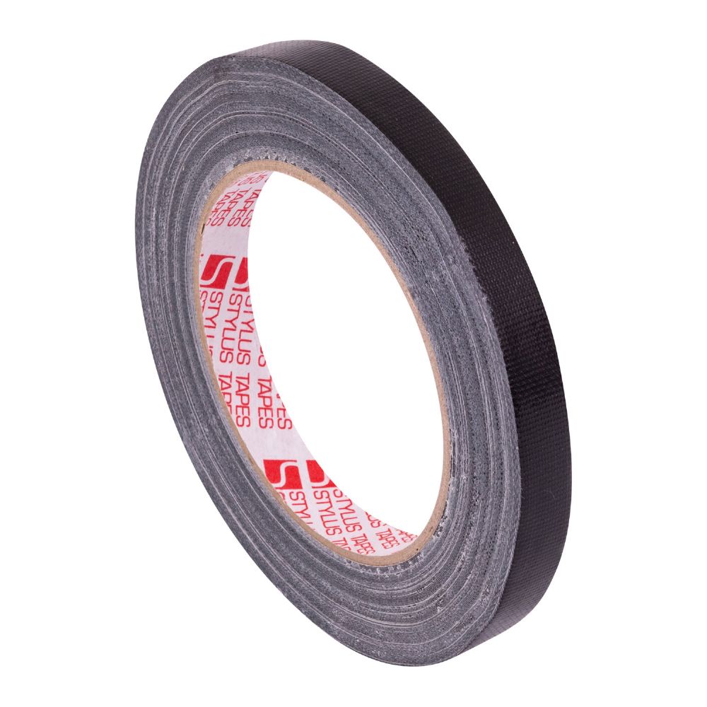 Stylus 352 Cloth Gaffer Tape / Mark Up Tape - Black - 12mm X 25m