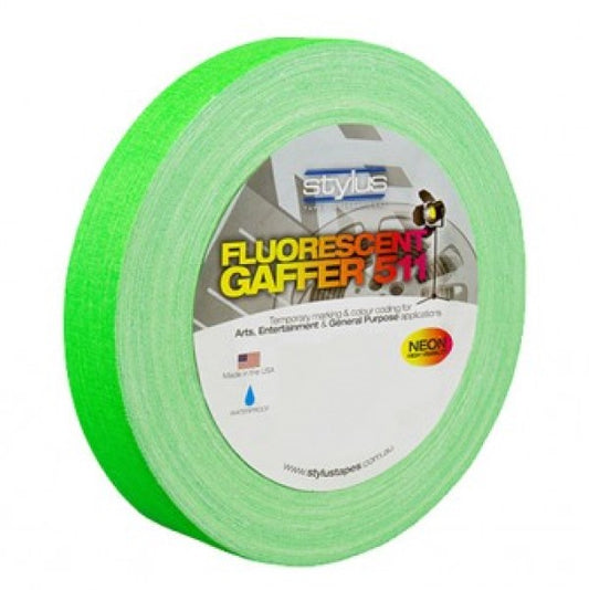 Stylus 511 Neon Gaffer - Green - 24mm X 45m