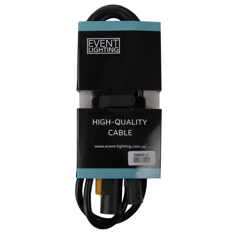 Event Lighting - TONEIEC1.5 - 1.5m Male TrueOne to Female IEC lead - 1.5mm2