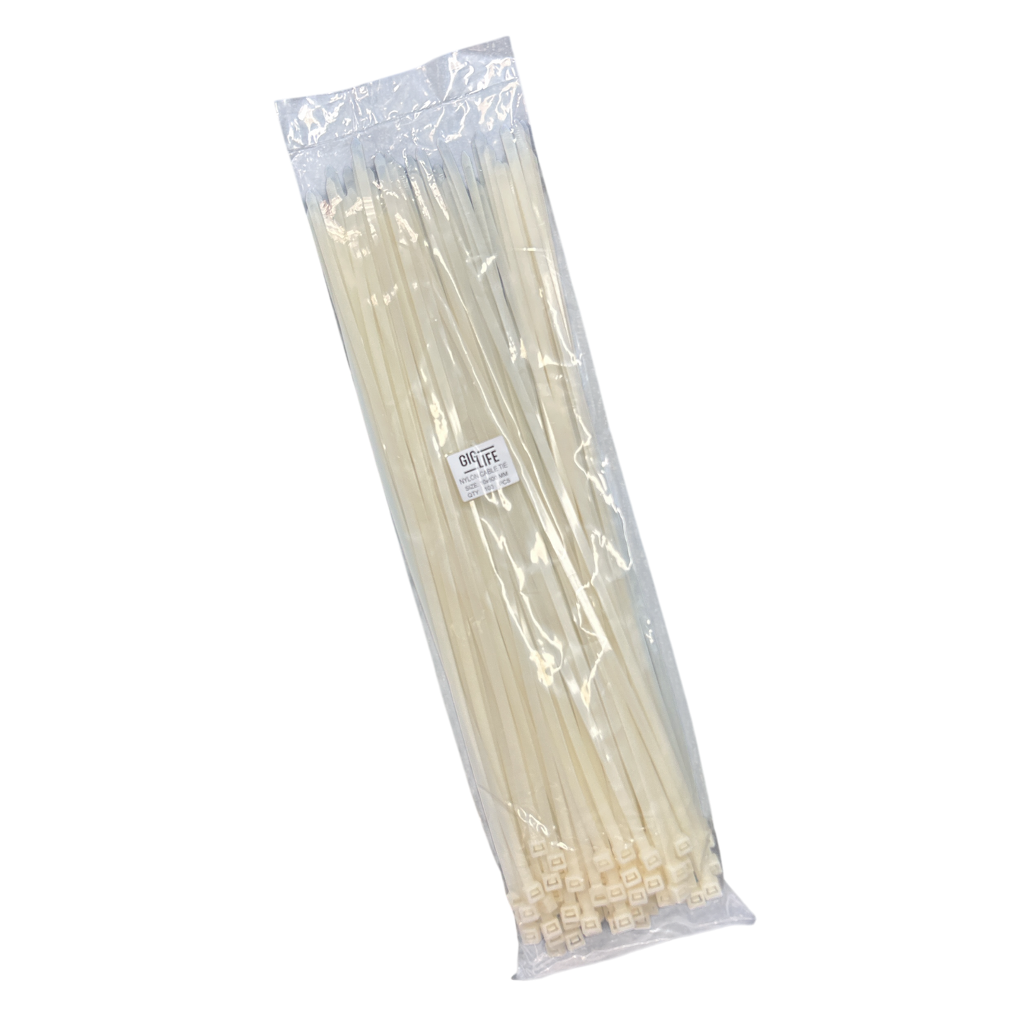 Cable Ties - White - 10mm x 600mm Long - Pack of 100