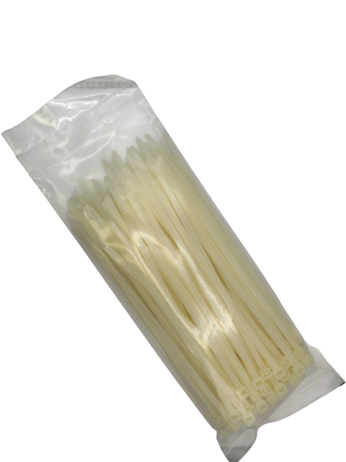 Cable Ties - White - 4.8mm x 200mm Long - Pack of 100