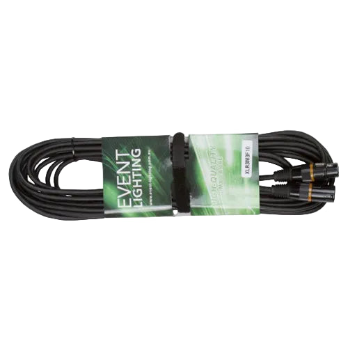 Event Lighting - XLR3M3F10 - Male 3 Pin XLR to Female 3 pin XLR cable - 10m Length