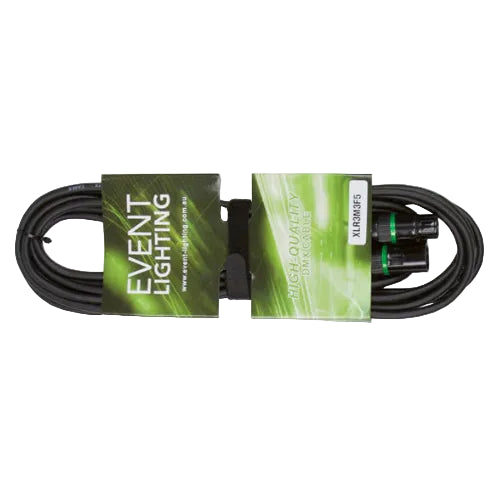 Event Lighting - XLR3M3F5 - Male 3 Pin XLR to Female 3 pin XLR cable - 5m Length
