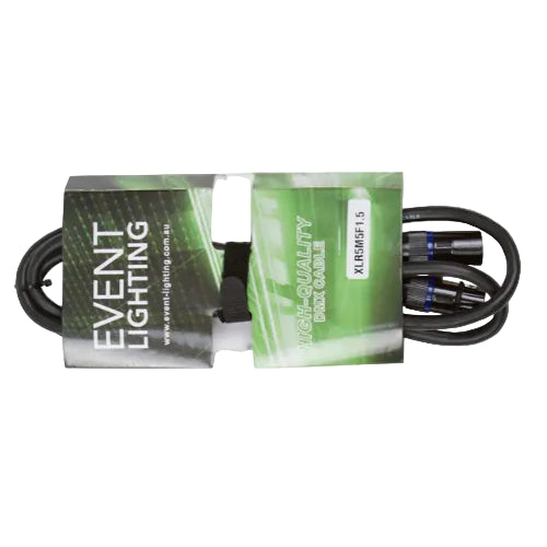 Event Lighting - XLR5M5F1.5 - Male 5 Pin XLR to Female 5 pin DMX cable - 1.5m Length
