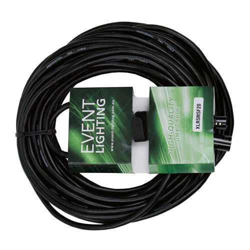 Event Lighting - XLR5M5F20 - Male 5 Pin XLR to Female 5 pin DMX cable - 20m Length