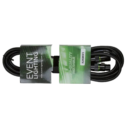 Event Lighting - XLR5M5F3 - Male 5 Pin XLR to Female 5 pin DMX cable - 3m Length