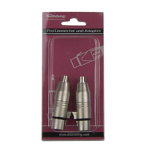 Sound King - XLRFRCAF - XLR 3 pin female to RCA female adaptors (pair)