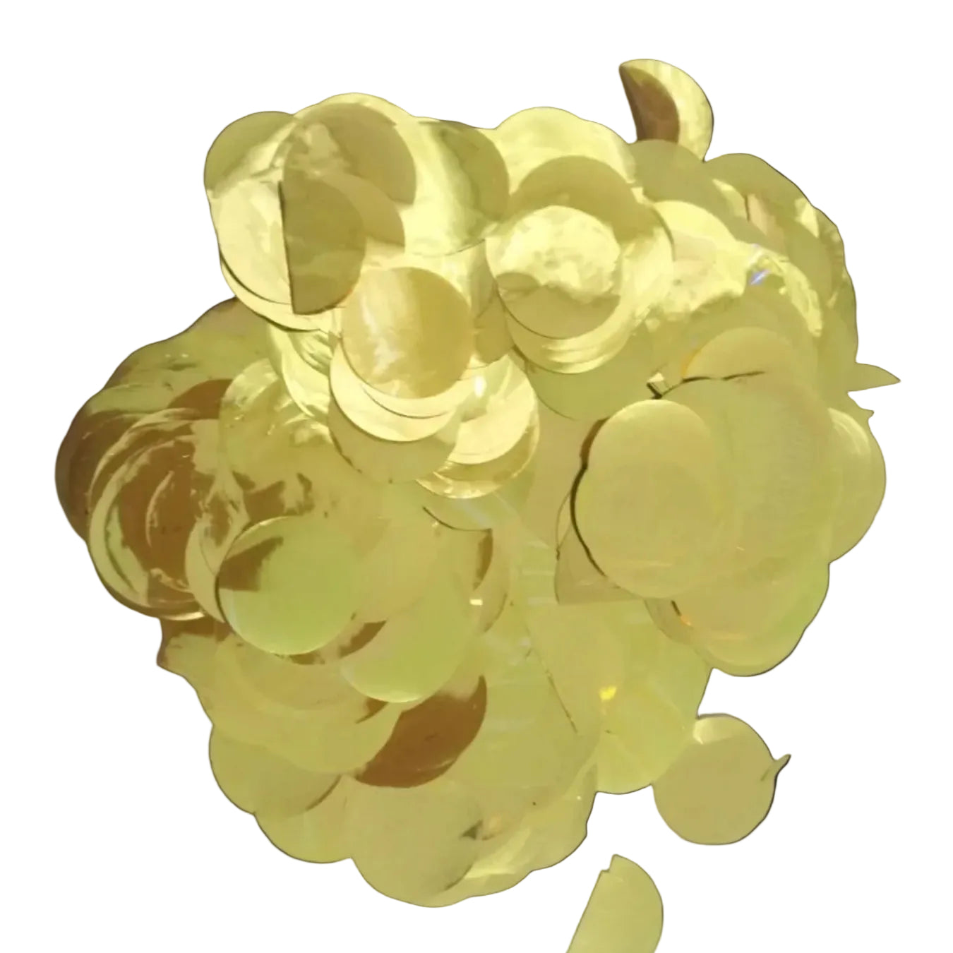 Mylar Flutter / Confetti - Flame Proof - Round Circles - 2cm Diameter - Gold - 1kg Bag
