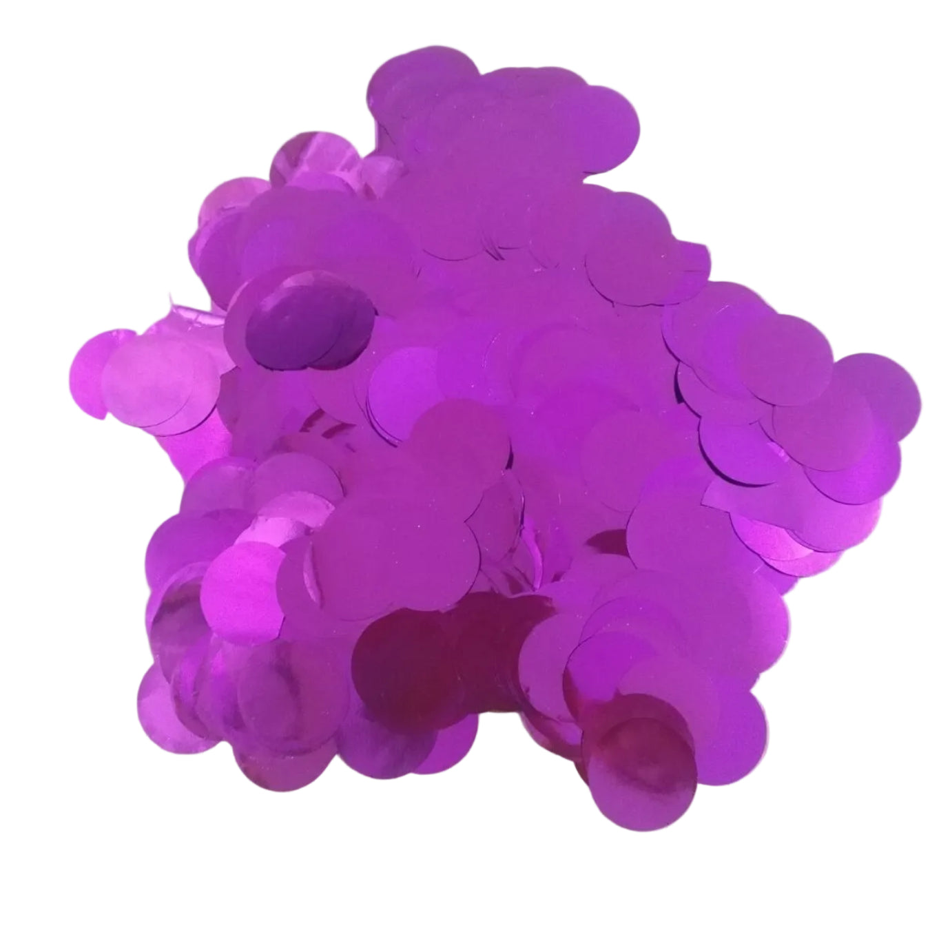 Mylar Flutter / Confetti - Flame Proof - Round Circles - 2cm Diameter - Purple - 1kg Bag