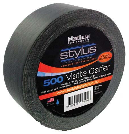 Nashua 500 Gaffer Delicate Matte - Black - 48mm X 40m