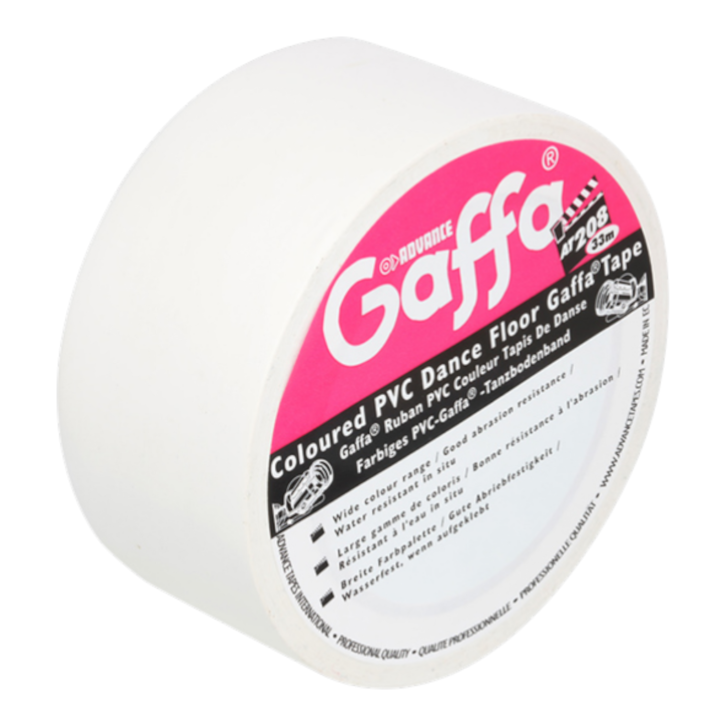 Tenacious RAT208 Dance Floor Tape - White - 50mm x 33m