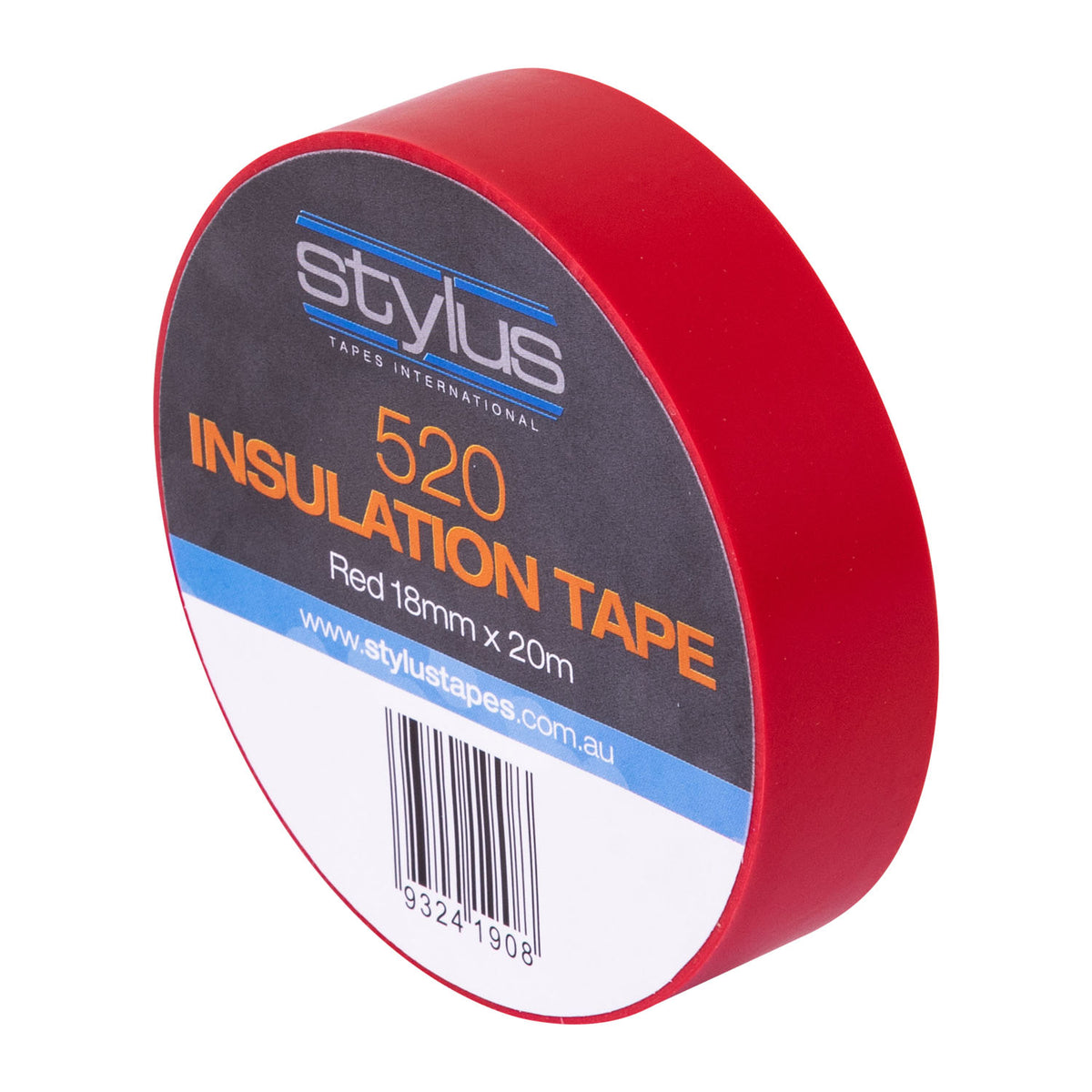 Stylus - 520 Red Electrical Tape - 18mm x 20m