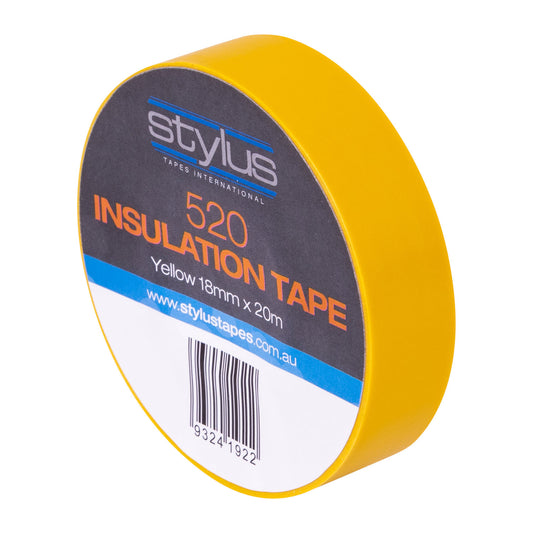 Stylus - 520 Yellow Electrical Tape - 18mm x 20m