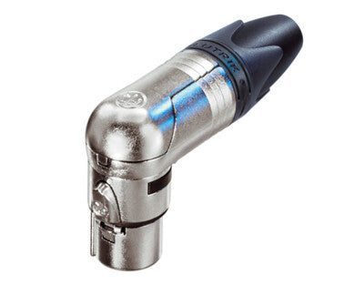 Neutrik - NC3FRX - Right Angle Female 3 Pin XLR connector (silver body & silver contacts)