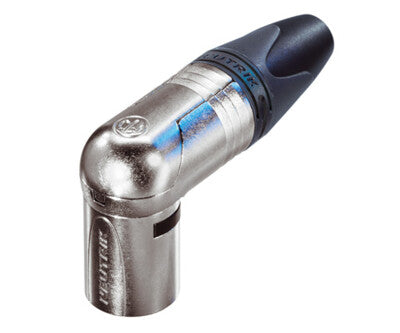 Neutrik - NC3MRX - Right Angle Male 3 Pin XLR connector (chrome body & silver contacts)