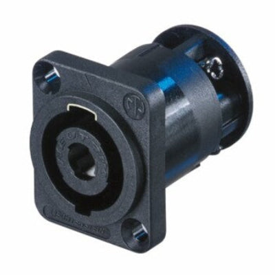Neutrik - NL4MP-ST - 4-Pin NL4 Chassis Connector Small Flange with Screw Terminations - Black