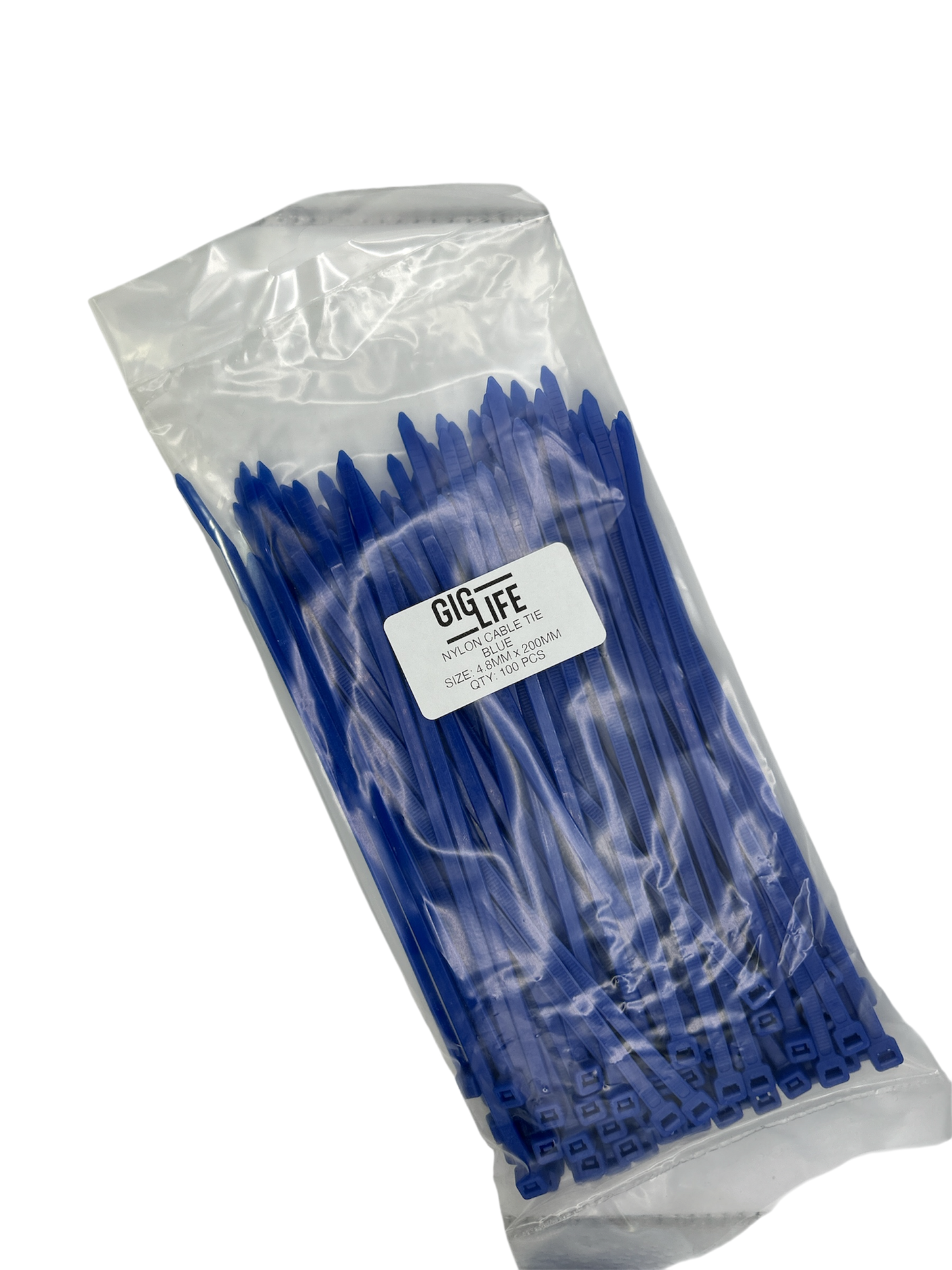 Cable Ties - Blue - 4.8mm x 200mm Long - Pack of 100