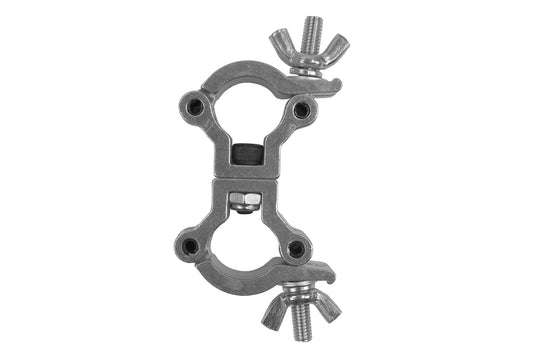 Event Lighting - CLAMPDP20S - Aluminium Double Swivel Pipe Clamp (Suits 19-23mm) - Silver