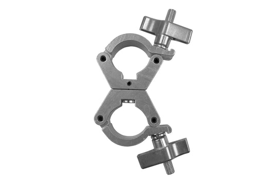 Event Lighting - CLAMPDP30S - Aluminium Double Swivel Pipe Clamp (Suits 30-35mm) - Silver