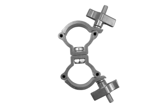 Event Lighting - CLAMPDP38S - Aluminium Double Swivel Pipe Clamp (Suits 35-40mm) - Silver